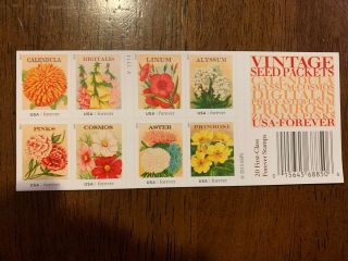 Us 4754 - 4763 Vintage Seed Packets Booklet Of 20 Mnh