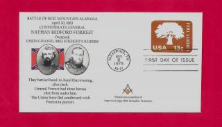 U576 Fdc Confederate General Nathan Bedford Forrest Battle Hog Mountain Masonic