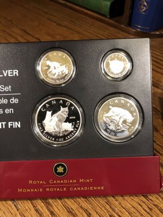 2005 RCM Fine Silver 4 Coin Proof Set - Lynx Royal Canadian Rare Collectors 2