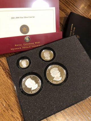2005 RCM Fine Silver 4 Coin Proof Set - Lynx Royal Canadian Rare Collectors 3