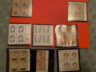 $43.  72 Face Value Us Postage Blocks Mnh Fv No Forever Stamps 1