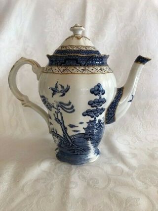 Royal Doulton / Booths Real Old Willow Tea Coffee Pot With Lid