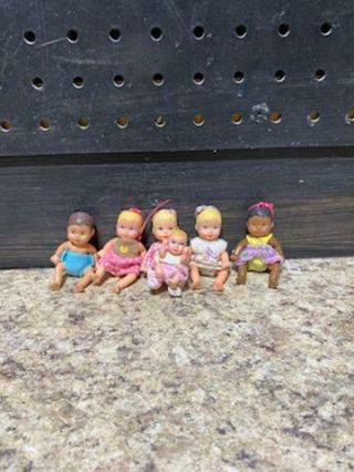 Mattel Barbie Babies Krissy Dolls Blonde Hair Blue Eyes African American Brunett