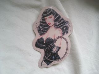 Vinyl Decal Sticker Burlesque Bettie Page Sexy Outfit Whip Bondage S - Bp - 10