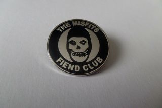 The Misfits Fiend Club Metal Badge Danzig Samhain Horror Punk Damned Rare