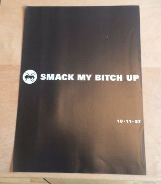 The Prodigy.  Smack My B H Up.  Poster.  Album Advert.  Rare.  Uk Post