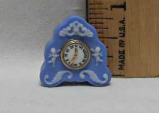 Vintage Carol Pongracic Miniature Dollhouse Ceramic Clock Signed
