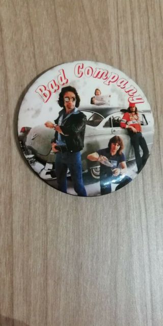 Bad Company 1979 Tour Vintage Metal Pin Badge - Ft Paul Rodgers