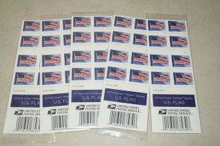 Five Booklets X 20 = 100 2019 Us Flag Usps Forever Postage Stamps.