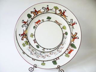 Crown Staffordshire Hunting Scene Dinner Plate (a - / B, ) A