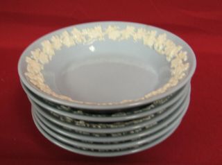 6 Fruit Bowls - Wedgwood Queensware Cream On Lavender - Smooth