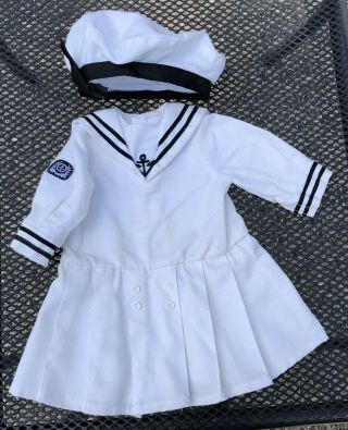 American Girl Pleasant Co Samantha Summer Outfit Middy Sailor Dress With Hat