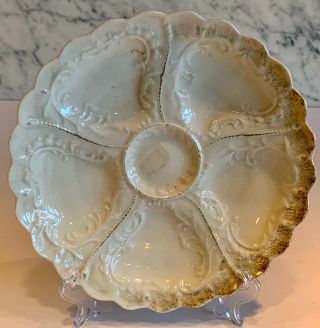 Antique Weimar Germany Oyster Plate C.  1900