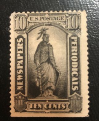 1875 Us Newspaper & Periodical Stamp Scott Pr15 Mh Cv375.  00