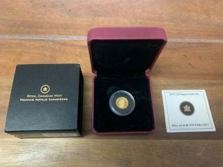 Canada 2012 50 Cents Half Dollar Bluenose 1/25 Oz Gold Proof Coin,  Box &