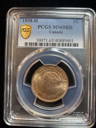 Canada 1898 - H One Cent Ms65red Pcgs
