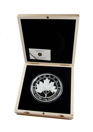 2012 $250 Maple Leaf Forever 1 Kilo.  9999 Fine Silver Coin - Royal Canadian 2