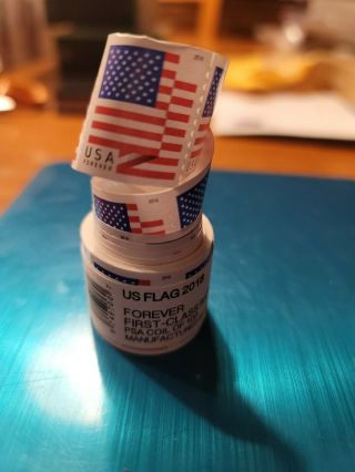 1 Roll Of 100 Usps Us Flag 2018 Forever Stamps With