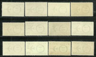 U.  S.  Possession Canal Zone Airmail stamp scott c42/c53 - mnh issues - set 12 2