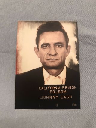 Johnny Cash Vinyl Decal/sticker Folsom Prison “mugshot” 1966 Unique Novelty