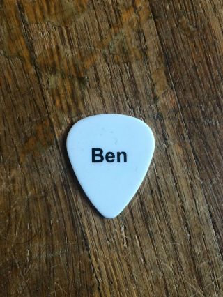 Ben Harper White Guitar Pick - Stage On Tour