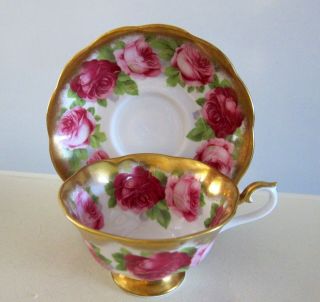 Royal Albert Treasure Chest Series Roses Teacup Coffee Tea Cup Saucer England