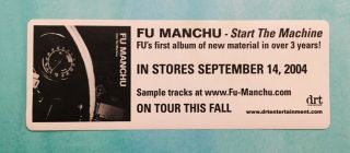 Fu Manchu “Start the Machine” Sticker (Kyuss,  Clutch,  Queens of the Stone Age) 2