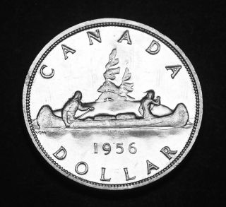 1956 Canadian Silver Proof Like $1 Coin That Looks Great - Low Mintage