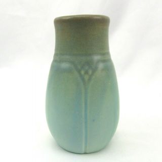 Antique Rookwood Pottery Vase Model 1825 Matte Green Blue Brown Art Deco Xv