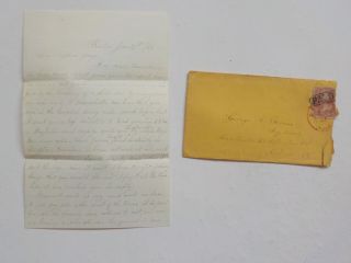 Civil War Letter 1863 23rd Massachusetts Hospital Berne North Carolina