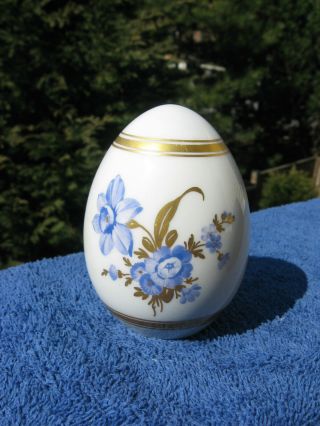 Vintage Kpm 1975 Limited Edition Porcelain Egg With Floral Design Ltd.  Ed.