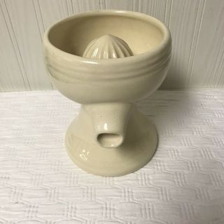 Antique Vintage Red Wing Pottery Juice Reamer Juicer Gypsy Trail Cream Ivory HTF 3