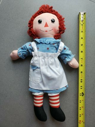 Vintage 1970s Knickerbocker Raggedy Ann Doll - 15 Inches -