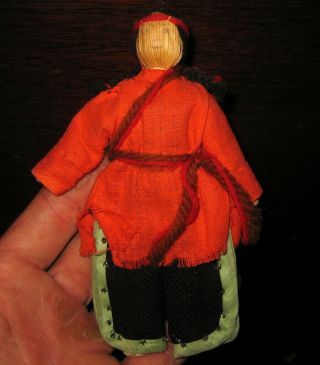 Corn Husk Antique / Vintage Native American Indian Beaded Child Doll Toy