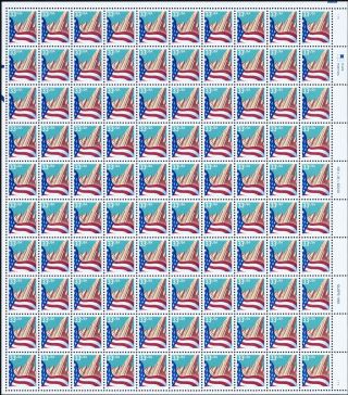 Flag And City Sheet Of 100 - 33 Cent Postage Stamps Scott 3277