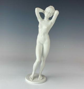 Kaiser Golden Crown E&r Art Deco Nude Maiden German Bisque Porcelain Figurine