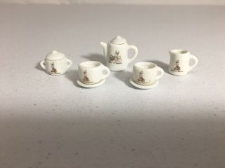 Calico Critters/sylvanian Families Vintage Porcelain Tea Set
