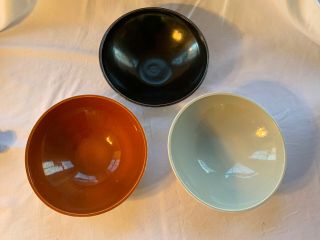 3 Eva Zeisel Town & Country Red Wing 8 1/2” Serving Bowls