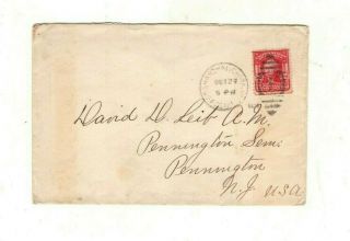 Offices In Shanghai China,  U.  S.  Post Office,  1904 To Pennington Nj,  34 Days Transit