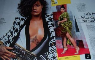 Rihanna 97 Pc German Clippings Full Pages Sexy Poster