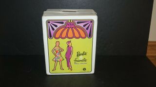 VINTAGE 1965 Mattel BARBIE & FRANCIE Vinyl Doll Carry Trunk Case 3