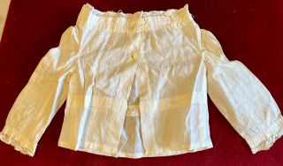 Antique Doll Cotton Blouse For French Or German Bisque Doll