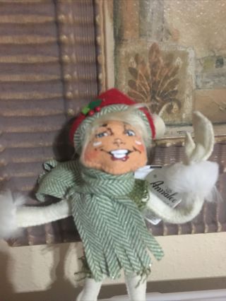 Annalee 2013,  9 " Alpine Elf In Christmas Hat,  Has Tag,  Estate Find