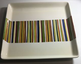 Tabletops Lifestyle Lasamba Hand Painted & Crafted Square 14 " Platter - Tray