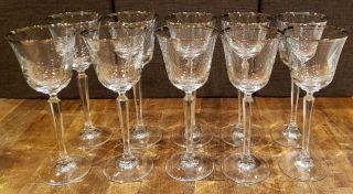 Set Of 10 Mikasa Crystal Briarcliffe - - 8 - 1/8 " Wine Glasses Glass Goblets