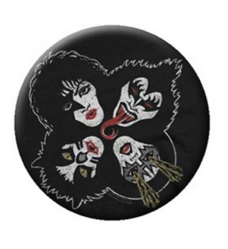 Kiss 1.  25” Button K002b125 Pin Badge Ace Frehley Paul Stanley Gene Simmons