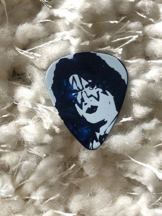 Kiss Kruise Iv 4 Guitar Pick Tommy Thayer Pearl Blue Rare Signed Makeup Face