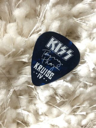KISS Kruise IV 4 Guitar Pick Tommy Thayer Pearl Blue Rare Signed Makeup Face 2