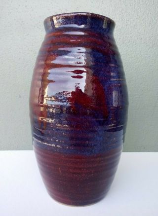 Jt Abernathy - Vintage Studio Art Pottery Vase - 9 5/8 " - Michigan