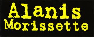 Sticker - Alanis Morissette Black Yellow Alternative Rock Pop 1990s Decal 23026